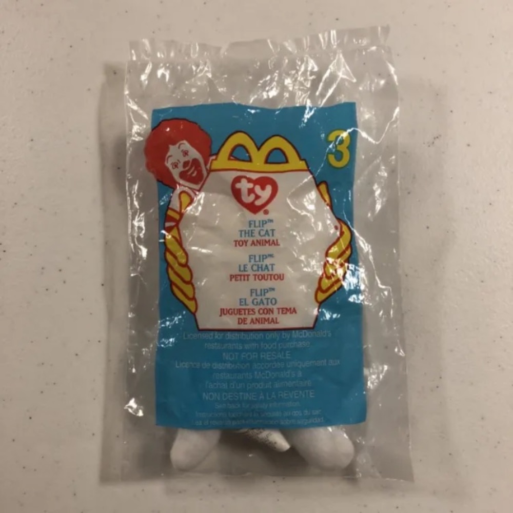 NEW  2000 McDonald’s Happy Meal Toy ty #3 FLIP THE CAT